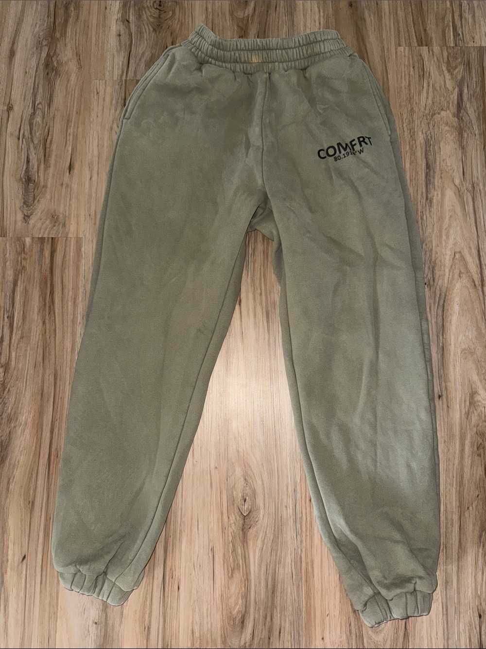 Comfrt Olive Green Fleece Joggers